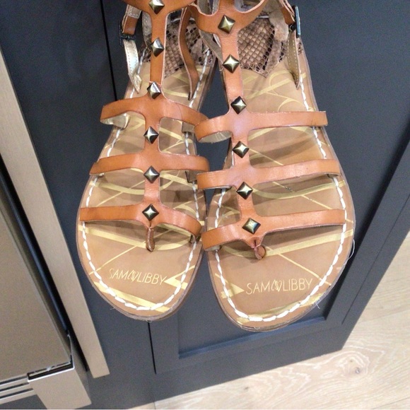 Sam & Libby Gladiator Flip Flop Sandals, Size 6, EUC - Picture 5 of 6